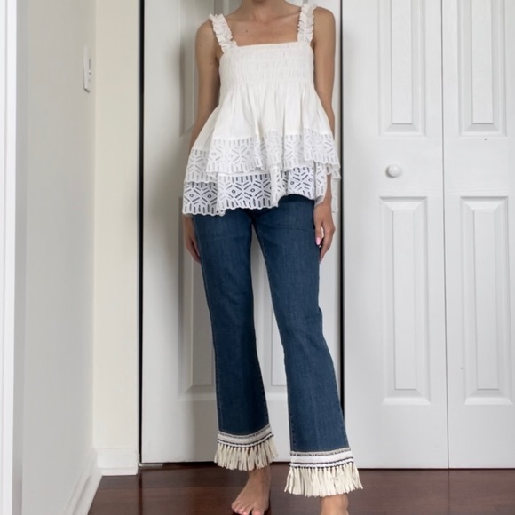 Tory Burch Connor Fringe Jeans - Picture 10 of 10